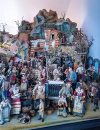 The Nativity Scene in the Palatine Chapel of the Royal Palace of Naples, Italy
