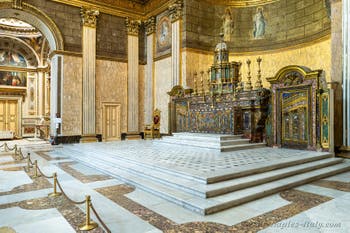 Altar of the Palatine Chapel at the Royal Palace of Naples in Italy
