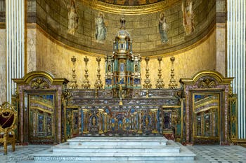 Altar of the Palatine Chapel at the Royal Palace of Naples in Italy