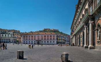 Piazza del Plebiscito and the Royal Palace in Naples, Italy