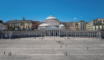 Plebiscito Square in Naples, Italy