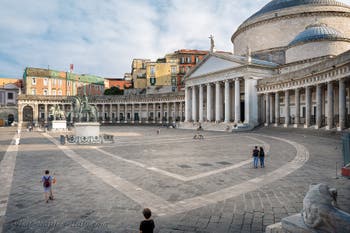 Plebiscito Square in Naples, Italy