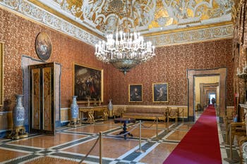 The Queen’s bedroom in the Royal Palace of Naples, Italy