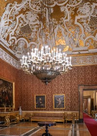 The Queen’s bedroom in the Royal Palace of Naples, Italy