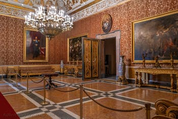 The Queen’s bedroom in the Royal Palace of Naples, Italy
