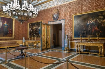 The Queen’s bedroom in the Royal Palace of Naples, Italy