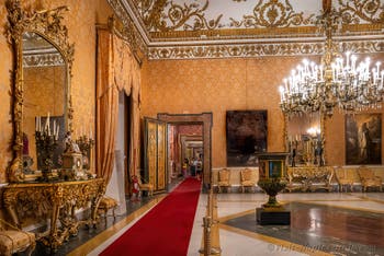 The Queen’s first state room in the Royal Palace of Naples, Italy