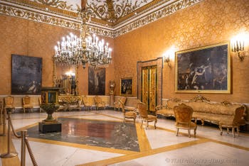 The Queen’s first state room in the Royal Palace of Naples, Italy