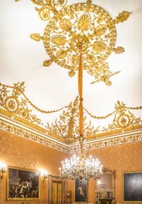 The Queen’s first state room in the Royal Palace of Naples, Italy
