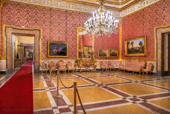 The Queen’s second drawing room at the Royal Palace of Naples in Italy