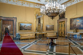 The Queen’s third drawing room at the Royal Palace of Naples in Italy