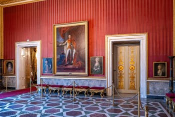 The Throne Room at the Royal Palace of Naples in Italy