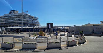The Beverello port in Naples for hydrofoils bound for the islands of Capri, Ischia and Procida