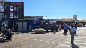 The Beverello port in Naples for hydrofoils bound for the islands of Capri, Ischia and Procida