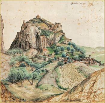 Albrecht Dürer View of the Arco Valley 1495.