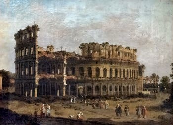 Canaletto, The Colosseum, Borghese Gallery in Rome in Italy