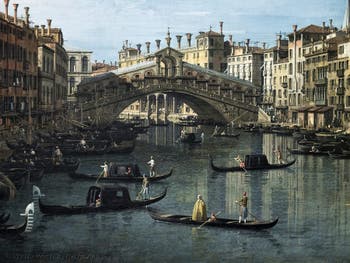 Canaletto, Venice Grand Canal and the Rialto Bridge view from South, Galleria Nazionale Barberini in Rome