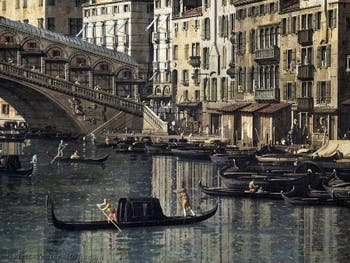 Canaletto, Venice Grand Canal and the Rialto Bridge view from South, Galleria Nazionale Barberini in Rome