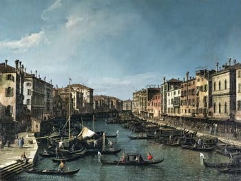 Canaletto, Venice Grand Canal from the Rialto Bridge towards Ca' Foscari, Galleria Nazionale Barberini in Rome