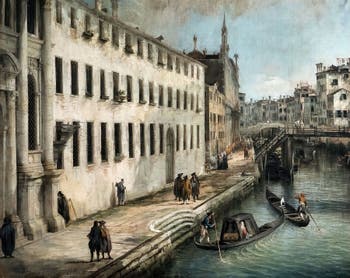 Canaletto, The View of Rio dei Mendicanti Canal at Ca' Rezzonico in Venice, Ca' Rezzonico Palace Museum in Venice