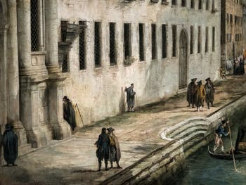 Canaletto, The View of Rio dei Mendicanti Canal at Ca' Rezzonico in Venice, Ca' Rezzonico Palace Museum in Venice
