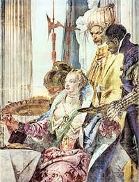 Tiepolo’s Cleopatra in the Palace Labia Venice Italy