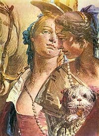 Tiepolo’s Feminine faces in the Labia Palace Venice Italy