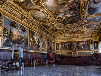 Senate Hall, Doge's Palace in Venice in Italy