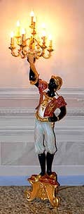 Venetian Negro Candle Holder Photophore Venice Italy