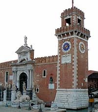 Entrance of the Arsenal of Venice Italy