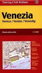 touring club italiano: detailed Map of Venice Italy