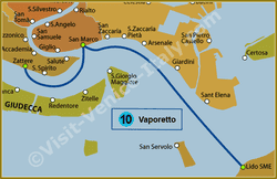 Line 10 Water Bus Vaporetto in Venice