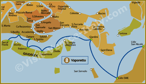 Line 8 Water Bus Vaporetto in Venice