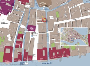 Location Map of Fenice Terrace Apartment in Venice, Italy
