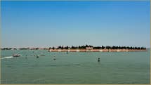 View from the flat of Venice’s Lagoon, San Michele and Murano island.