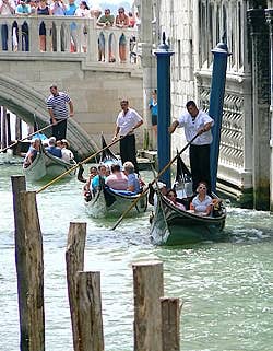 Under the Bridge of Sighs Venice Italy