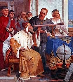 Galileo introduces his telescope to the Doge Leonardo Donato in 1609