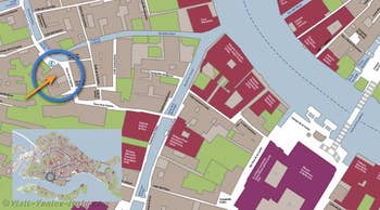 Location Map in Venice of Canestrelli shop