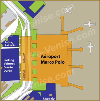 Bus Station Map ACTV  ATVO at airport Marco Polo in Venice