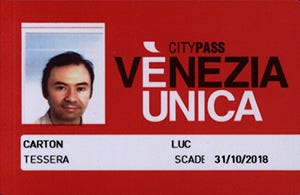Water Bus Venezia Unica Special Prices Card in Venice Italy