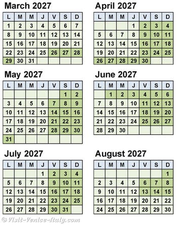 Days of application of the Venice Entry Tax in 2027